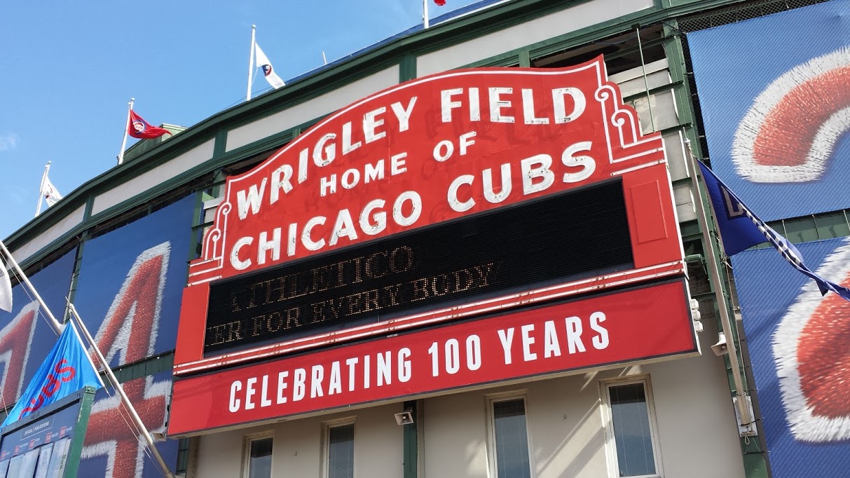 Wrigley Field, outdoor message board